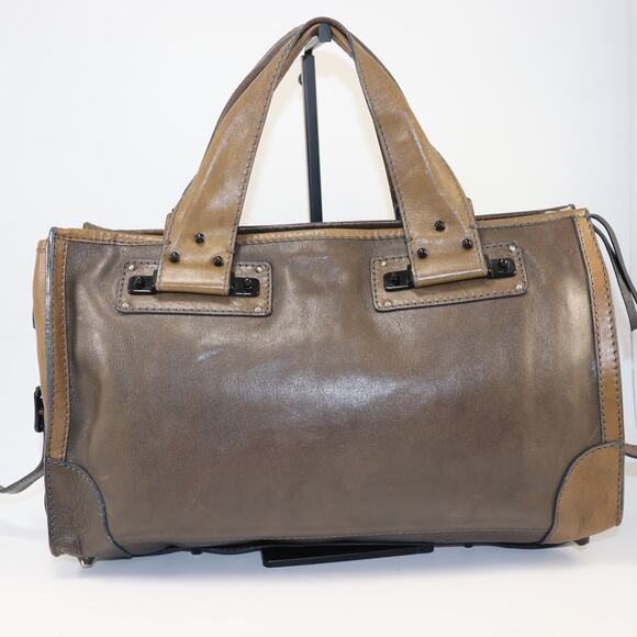 Chloé Paddington East/West Satchel Brown Leather Heavy Chunky Style - Picture 2 of 8